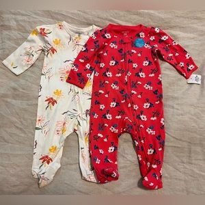 Carters NWT never worn onsies- size 6month! Both are included in price!